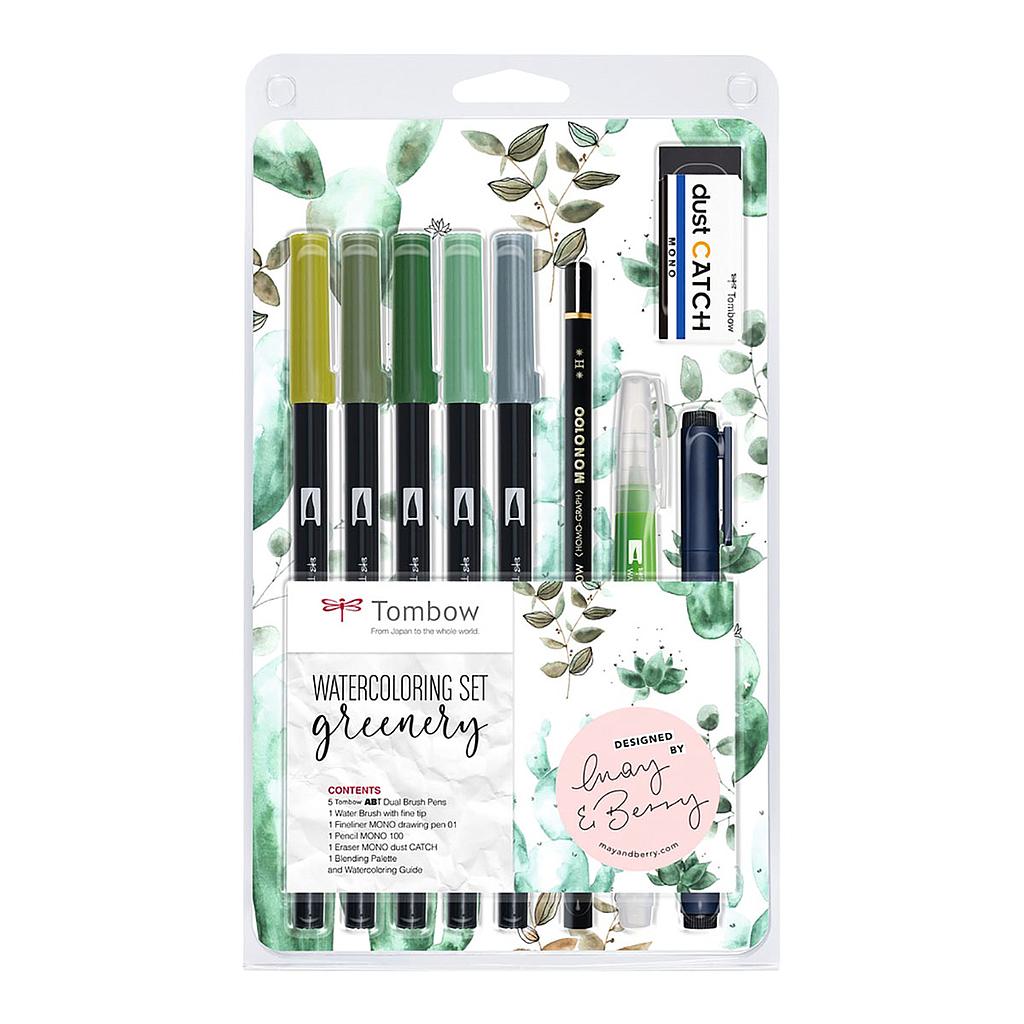 Tombow Watercoloring Set Greenery