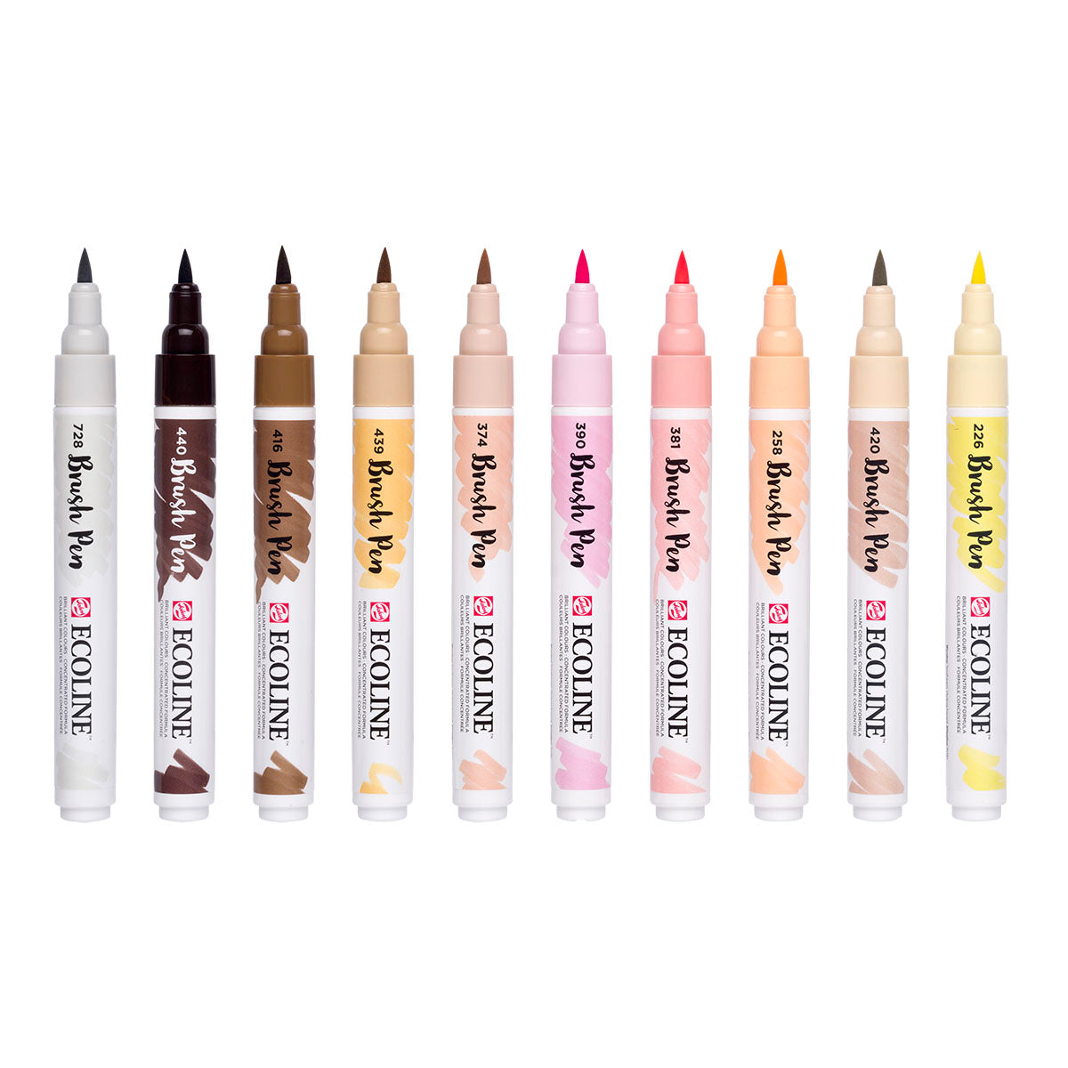 Talens Ecoline Brush Pen 10 set, Portrait Colors