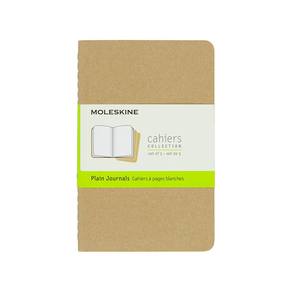 Moleskine Cahier Pocket Journal Plain Set of 3