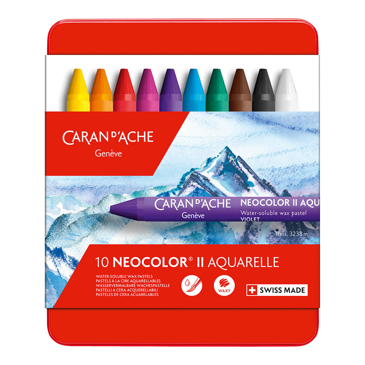Caran d'Ache Neocolor II Water-Soluble Crayons 10 Set