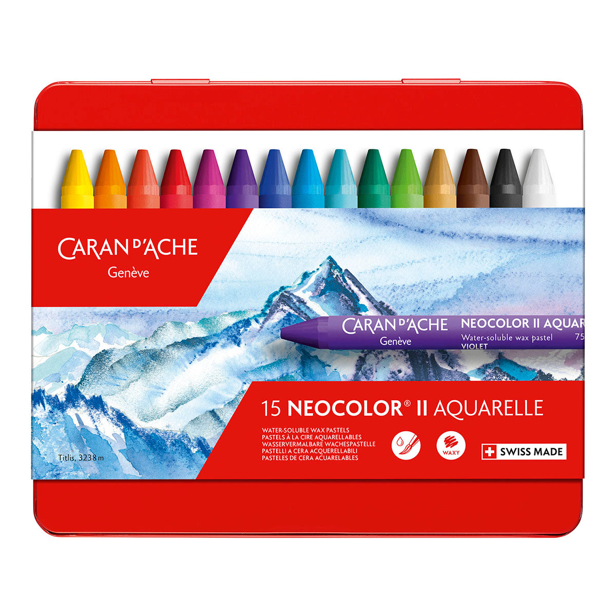 Caran d'Ache Neocolor II Water-Soluble Crayons 15 Set