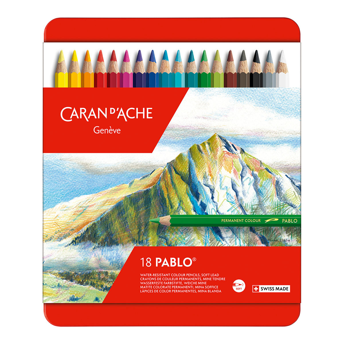 Caran d'Ache Pablo Coloured Pencils 18 Set