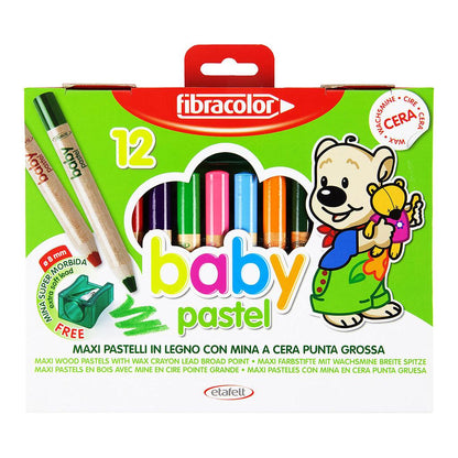 Fibracolor Baby Pastel Coloured Pencil 12set