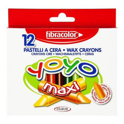 Fibracolor Yoyo Maxi Wax Crayons 12set