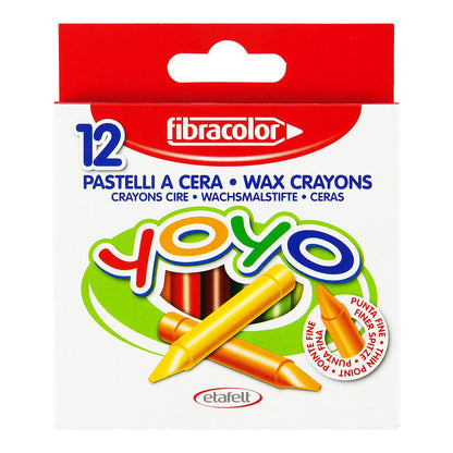 Fibracolor Yoyo Wax Crayons 12set