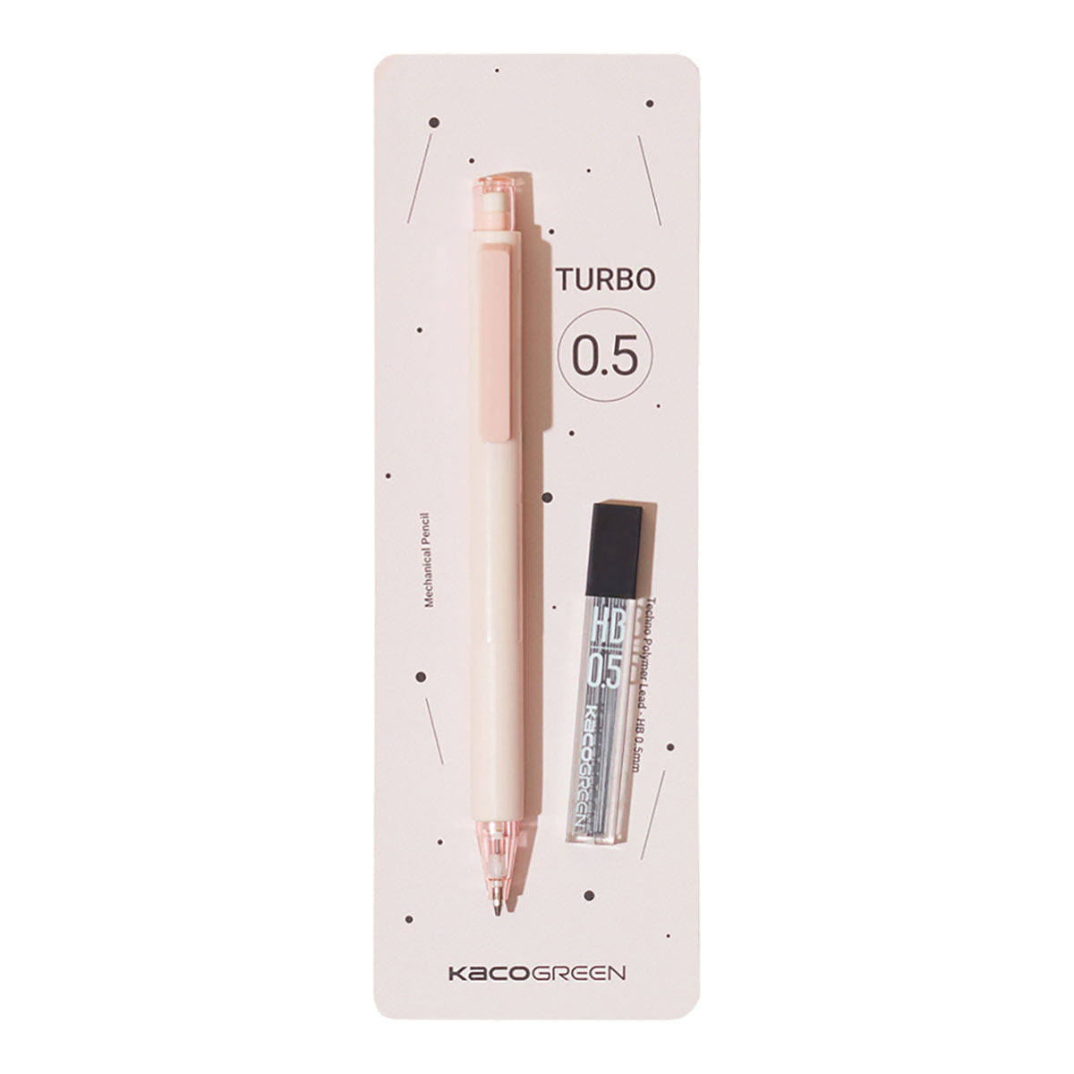 KACO Turbo Mechanical Pencil Pink 0.5 mm + HB Leads