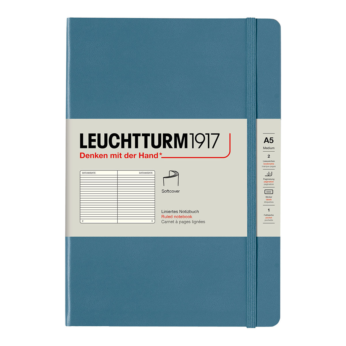 Leuchtturm1917 Notebook A5 Soft Cover, Ruled