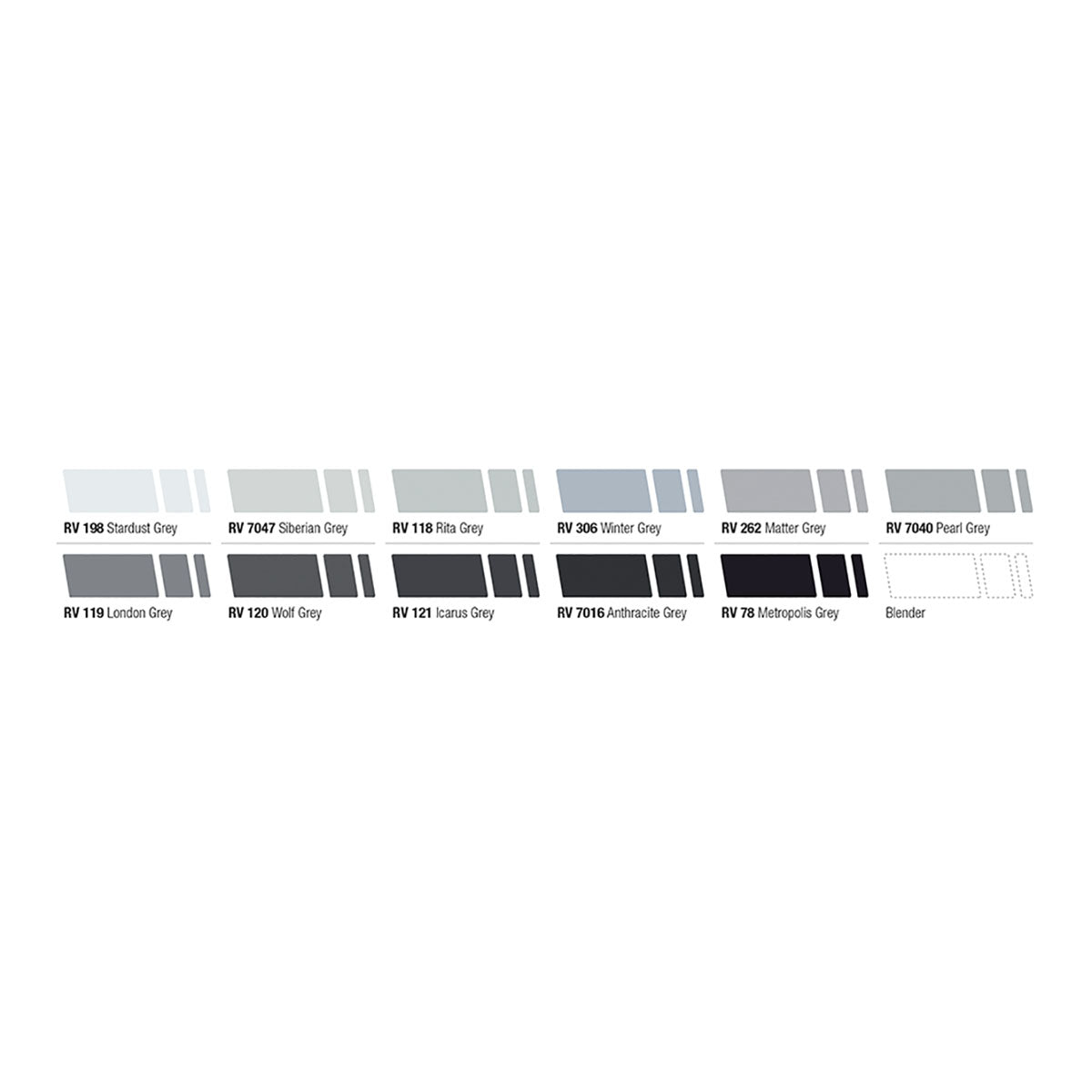 MTN 94 Graphic Marker 12-pack Grey Shades