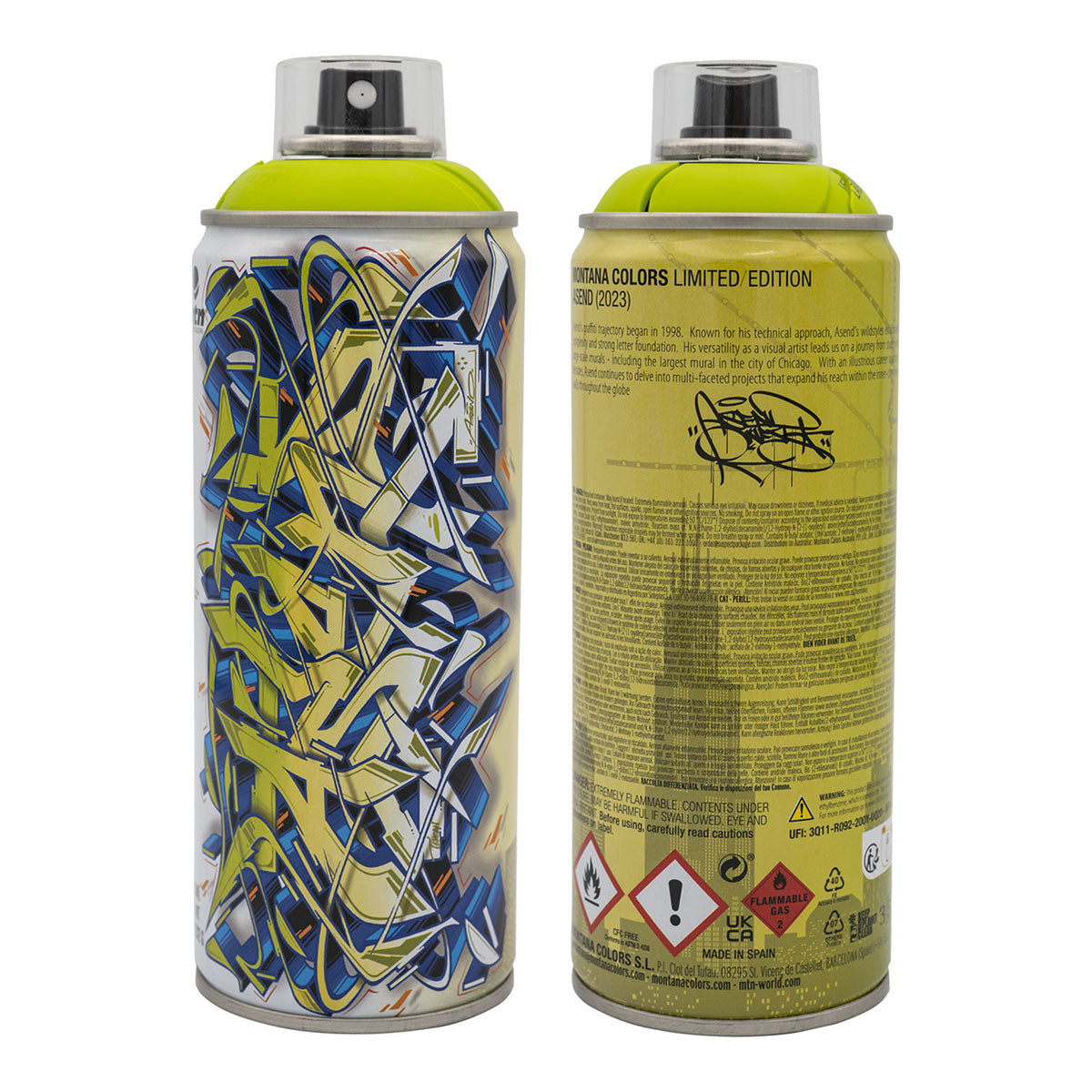 MTN Asend Limited Edition Spray Paint 400ml, Laser Green