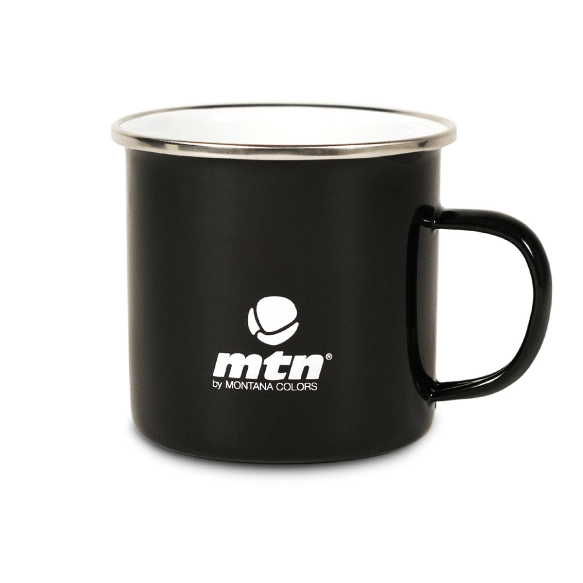 MTN Metal Enamel Mug Black White Logo