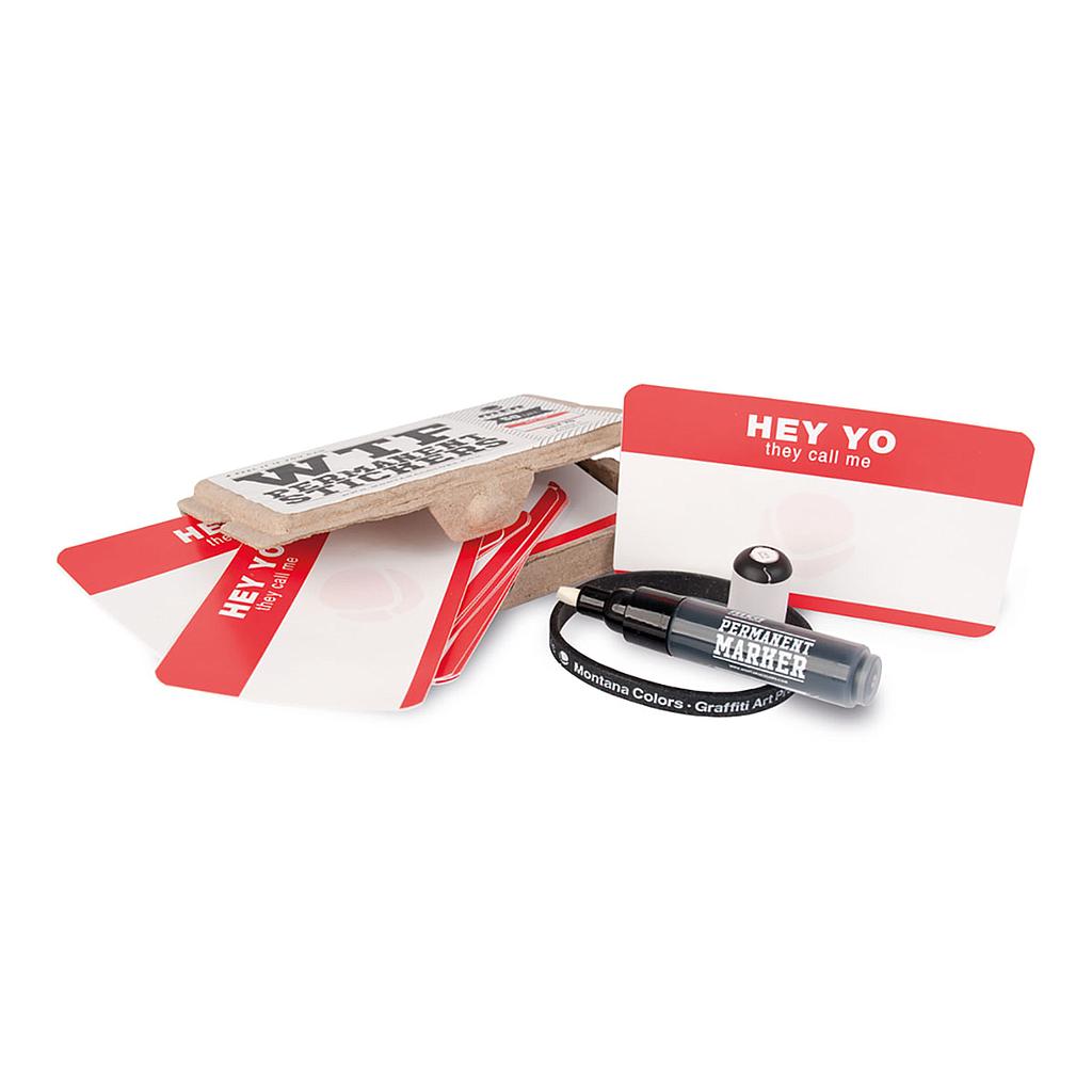 MTN WTF Hey Yo Stickers (50 pcs) & Marker – UNFADE