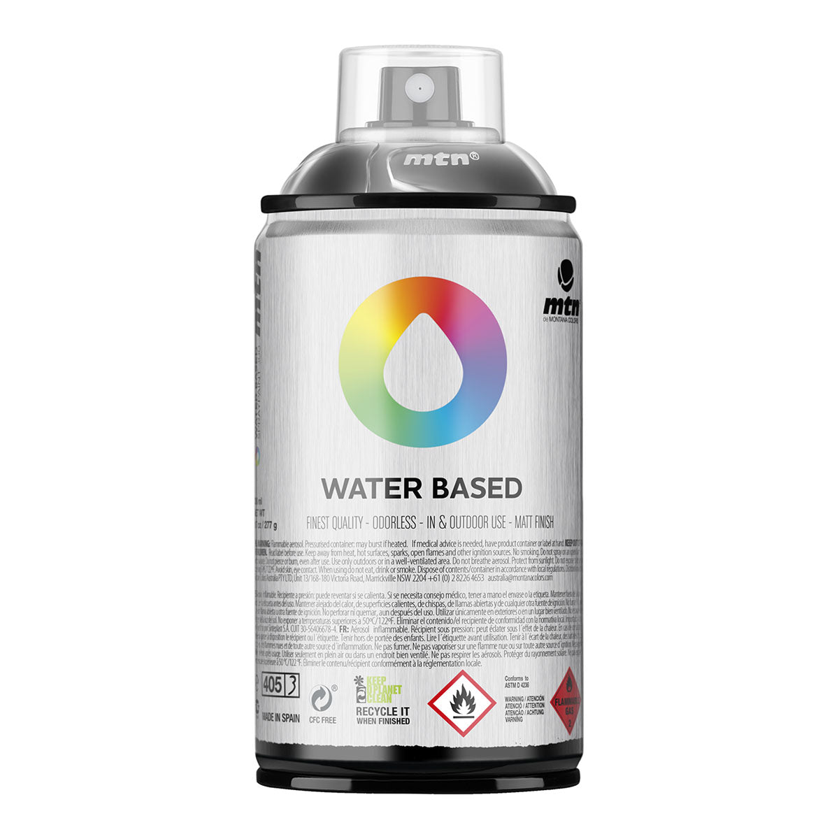 MTN Water Based Spray Paint Varnish 300 ml, Glossy