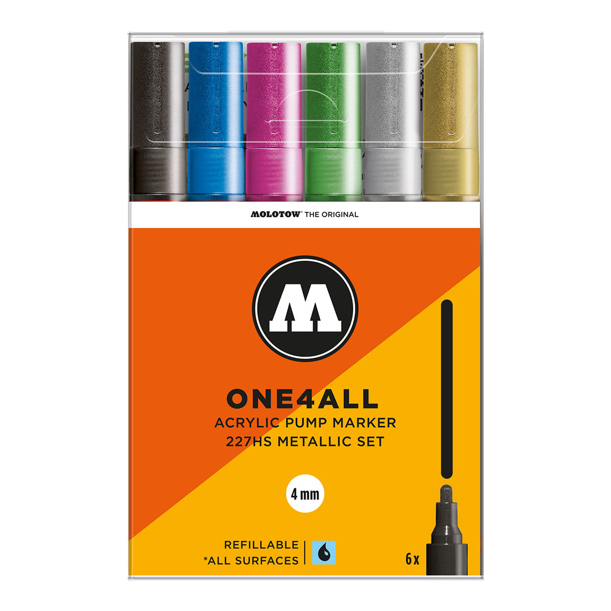 Molotow ONE4ALL 227HS 6set Metallic