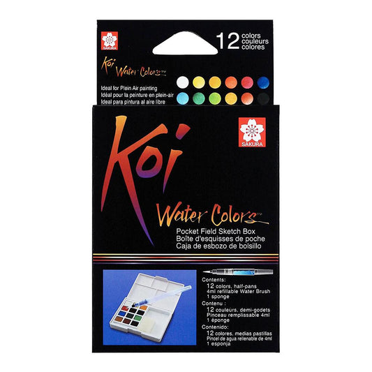 Sakura Koi Water Colors Pocket Field Sketch Box 12 set