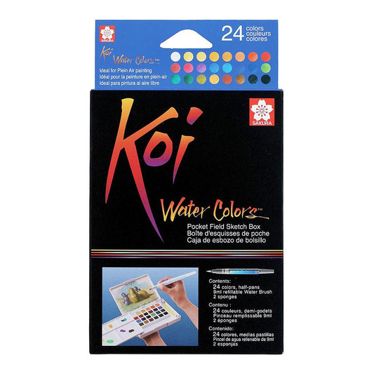 Sakura Koi Water Colors Pocket Field Sketch Box 24 set