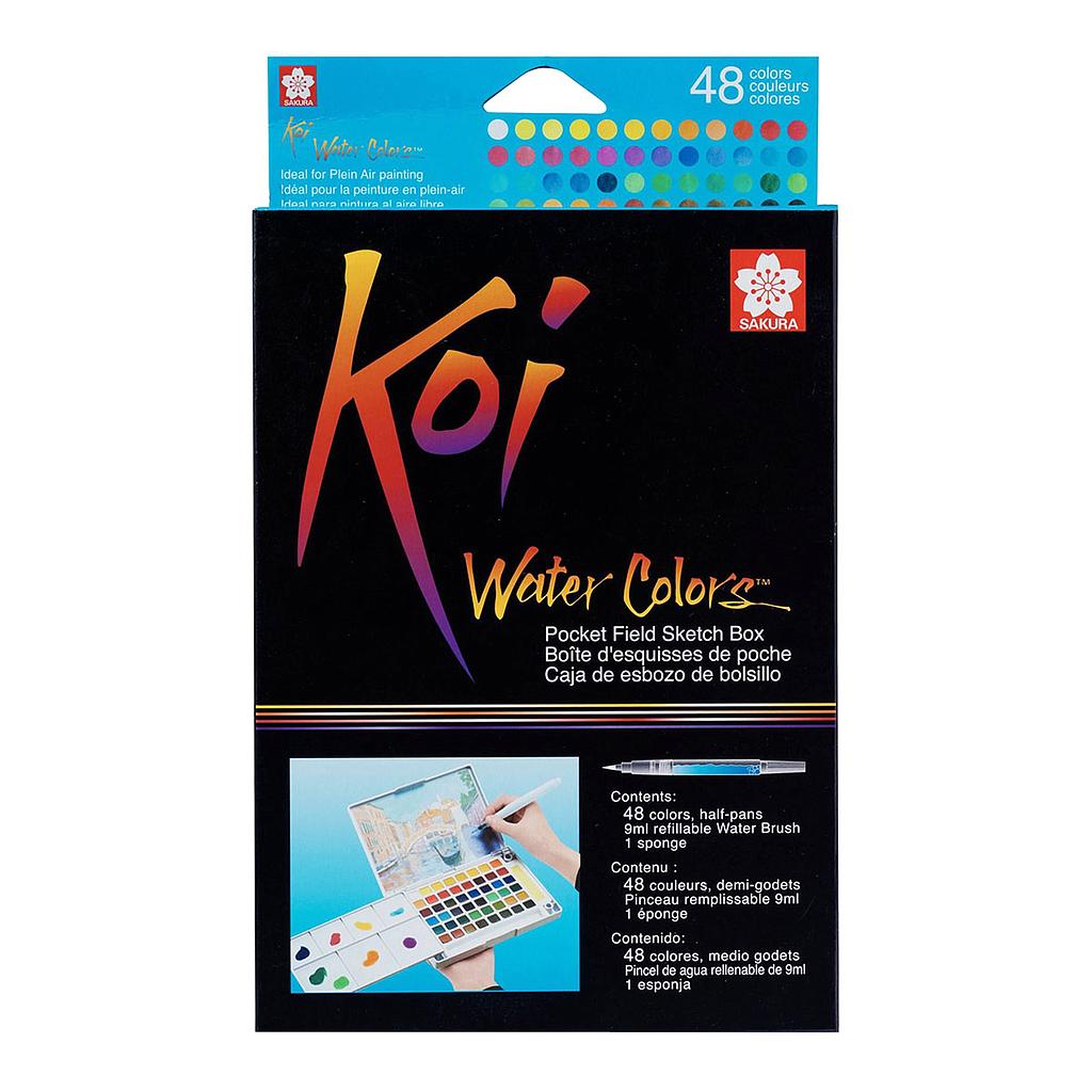 Sakura Koi Water Colors Pocket Field Sketch Box 48 set