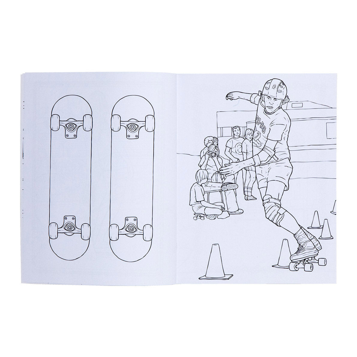 Skateboarding Coloring Book