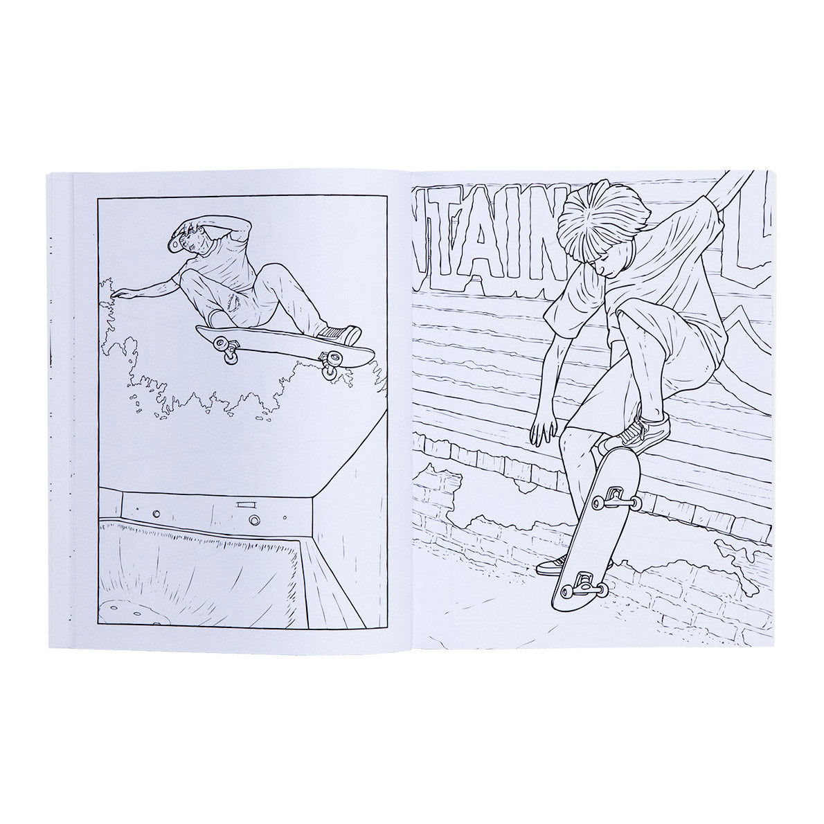 Skateboarding Coloring Book