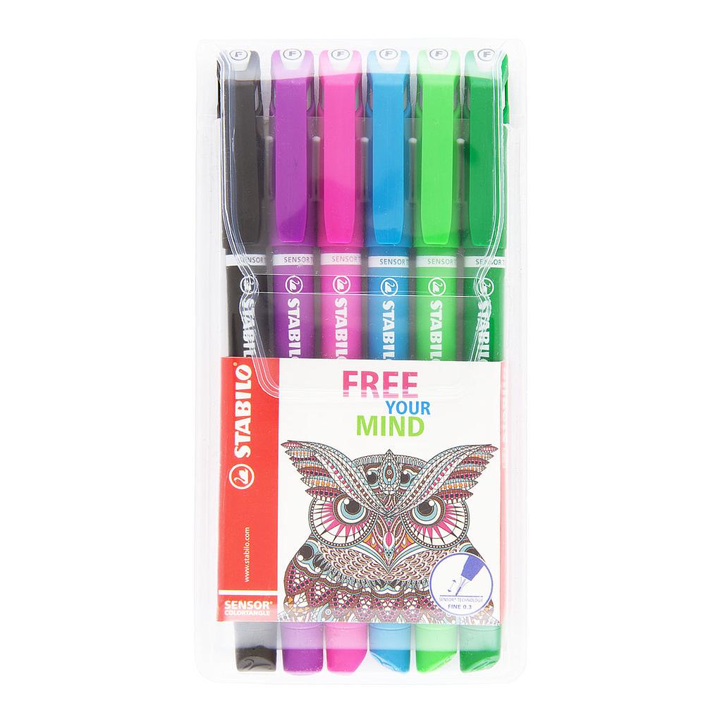 Stabilo Sensor Fineliner 0.3 mm 6 set