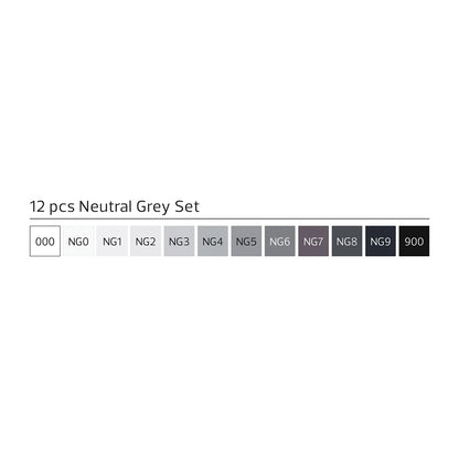 Stylefile Marker Classic 12 Set Neutral Grey