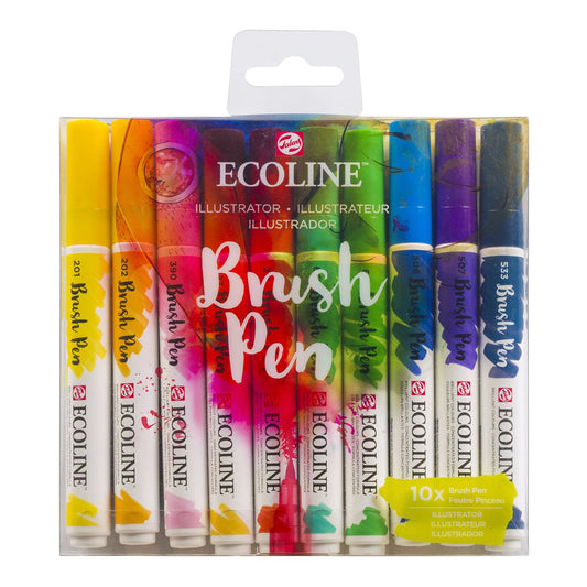 Talens Ecoline Brush Pen 10 set, Illustrator Colors