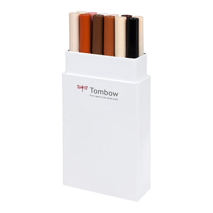 Tombow ABT Dual Brush Pen 12 set, Portrait Colors