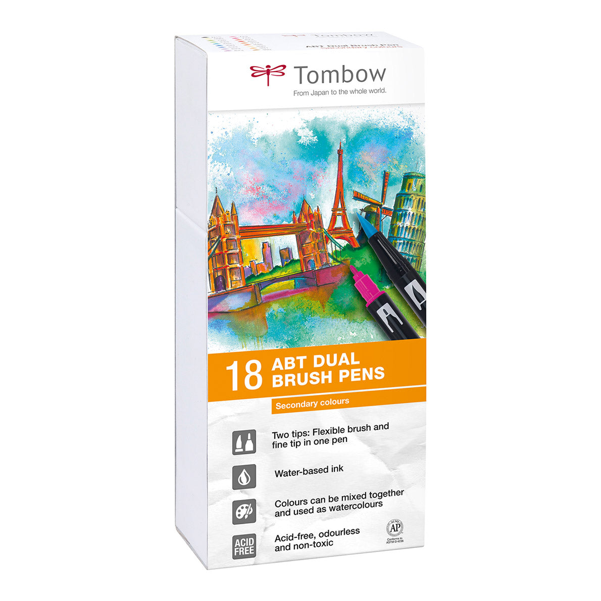 Tombow ABT Dual Brush Pen 18set, Secondary Colors - image 2
