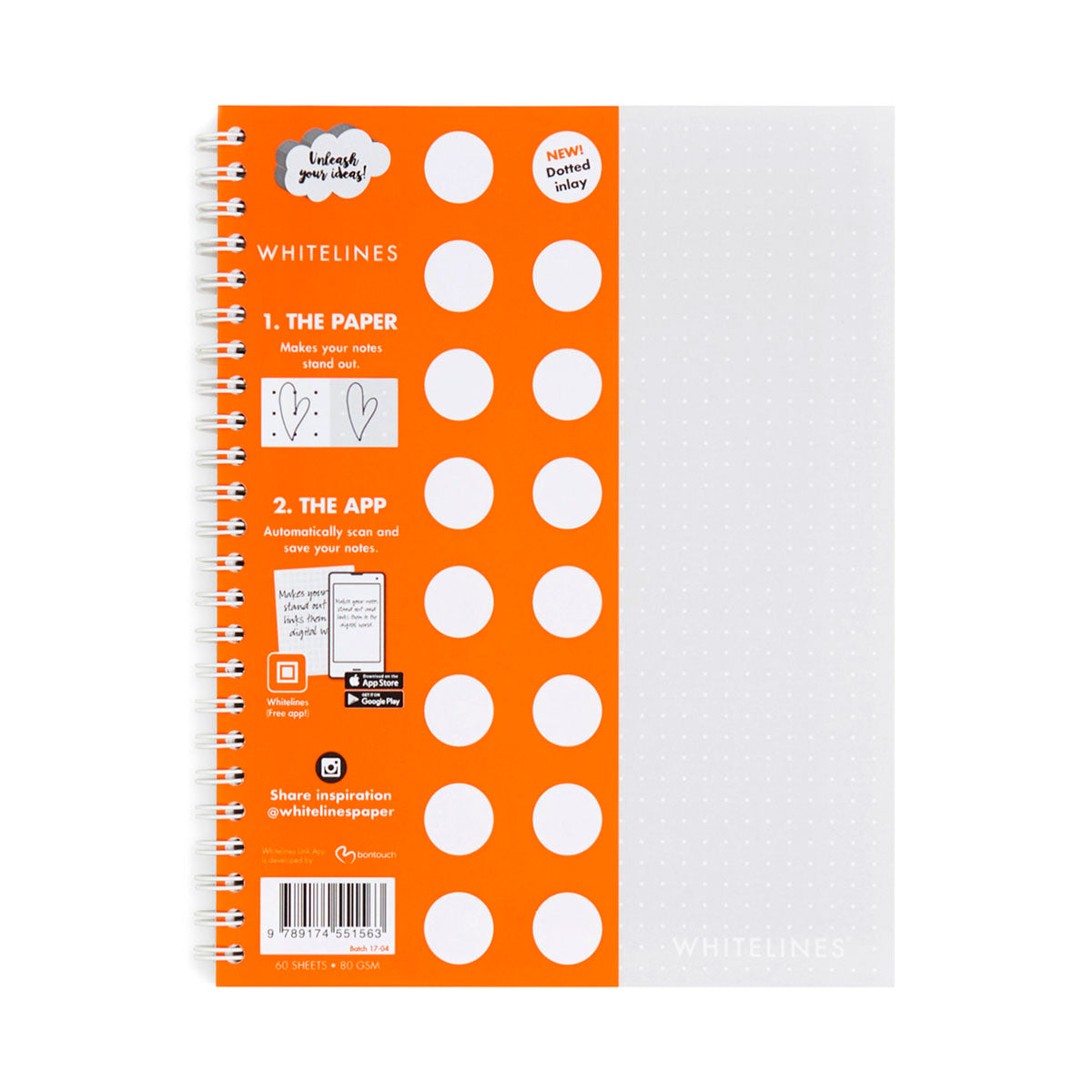 Whitelines A5 Wirebound Notebook Dotted