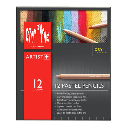 Caran d'Ache Pastel Coloured Pencils 12 Set