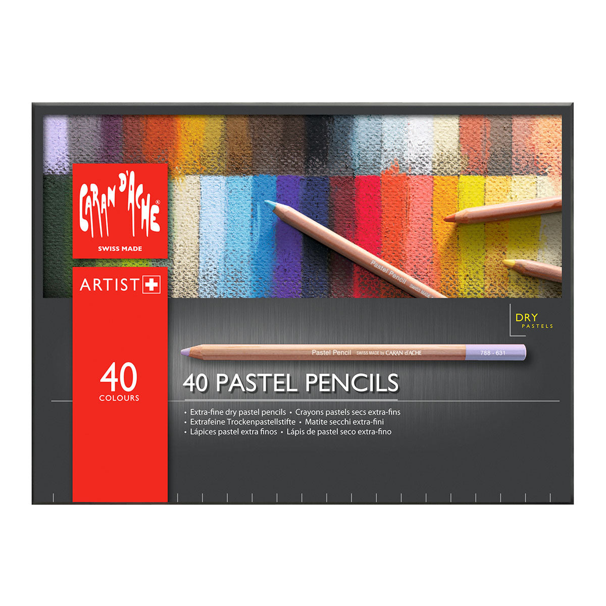 Caran d'Ache Pastel Coloured Pencils 40 Set