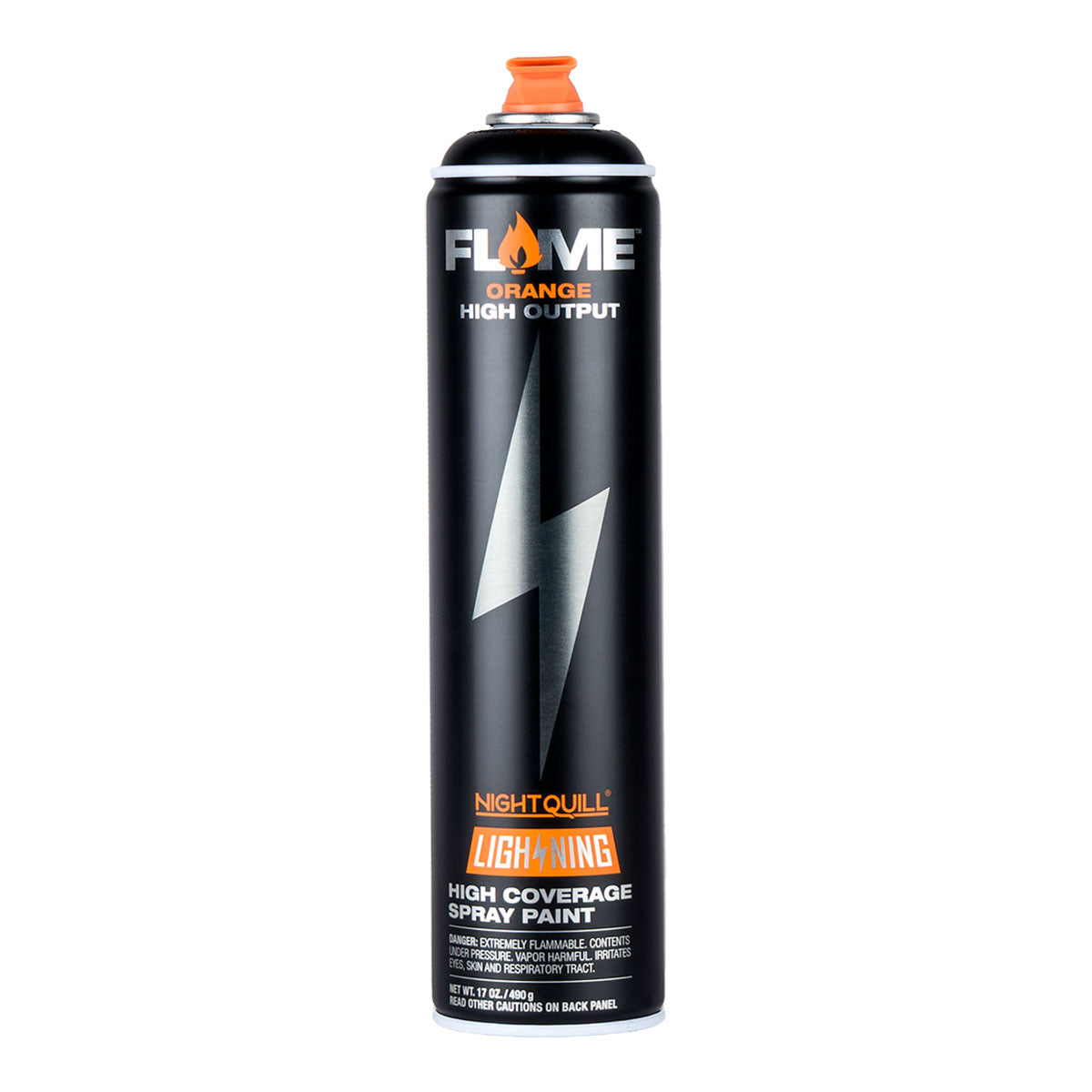 Flame Orange Lightning Black Spray Paint 600 ml