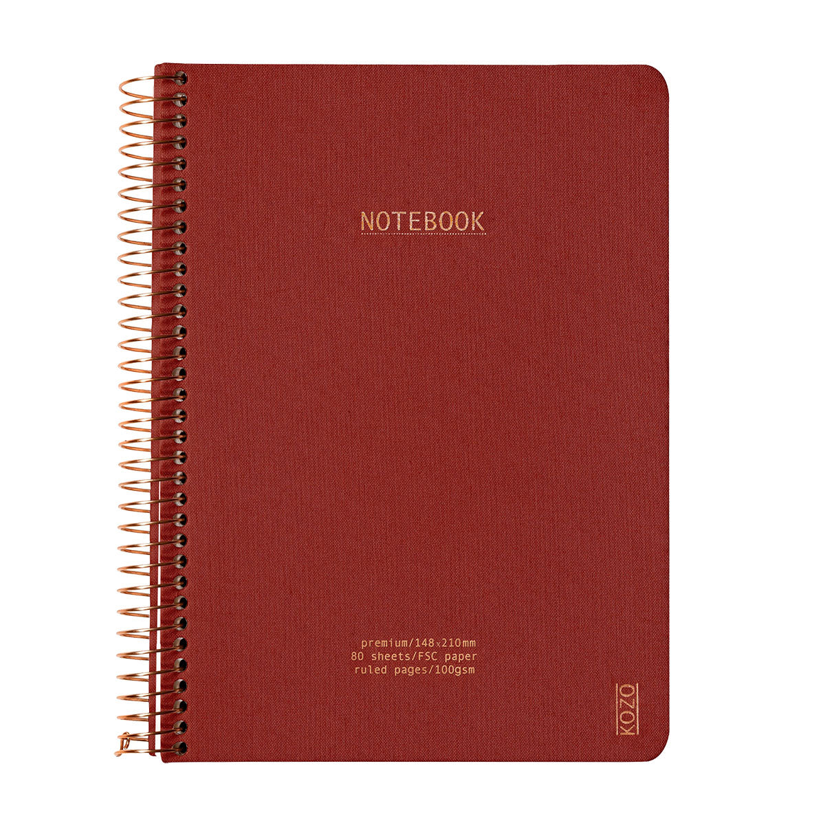 Kozo Premium A5 Notebook Ruled 160 Pages