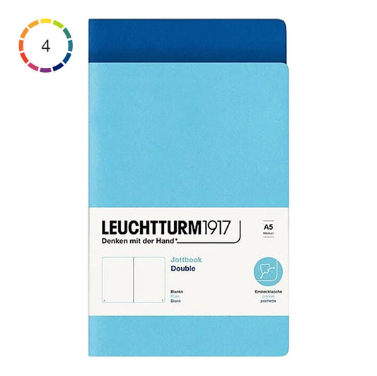 Leuchtturm1917 Jottbook A5 Pack of 2, Plain