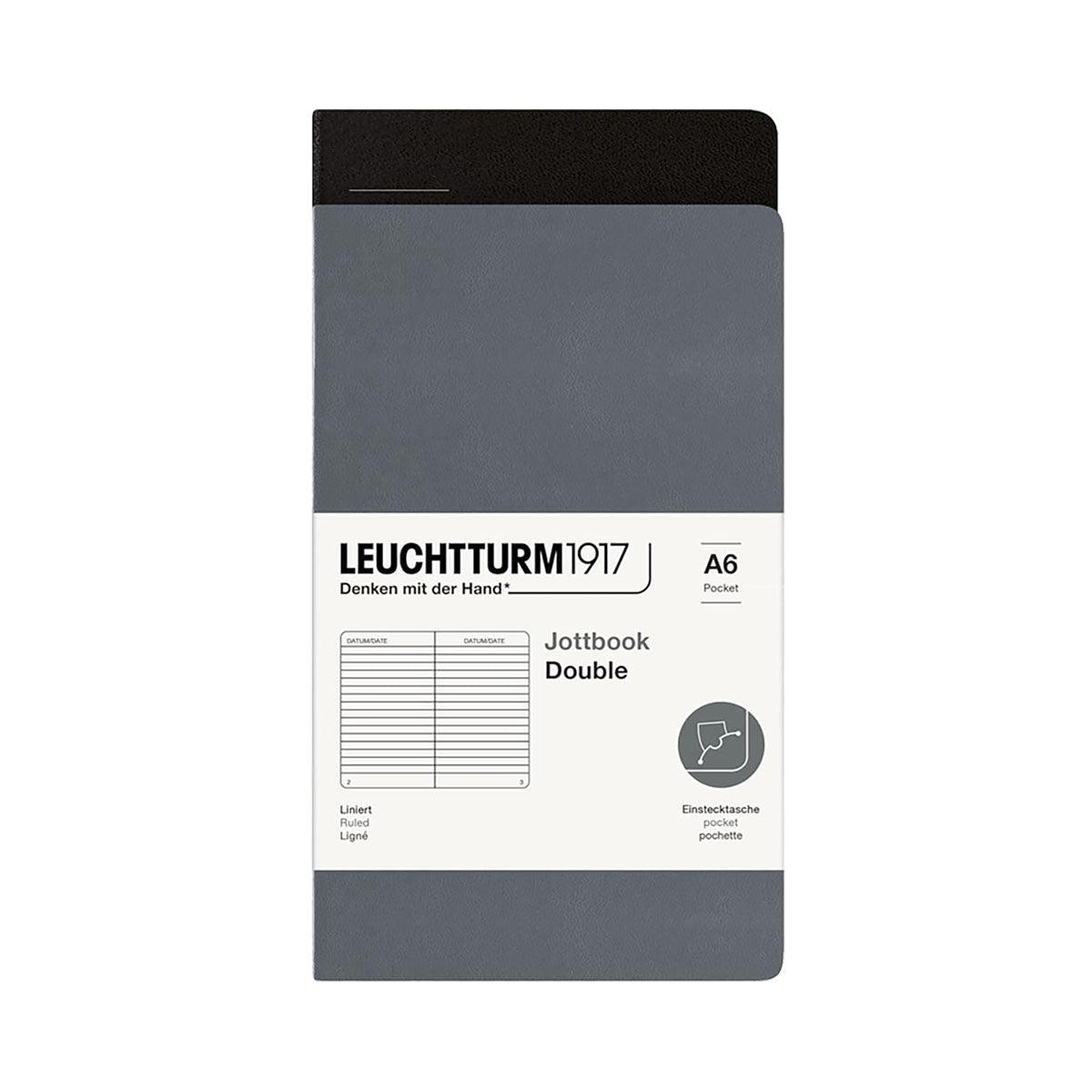 Leuchtturm1917 Jottbook A6 Pack of 2, Ruled