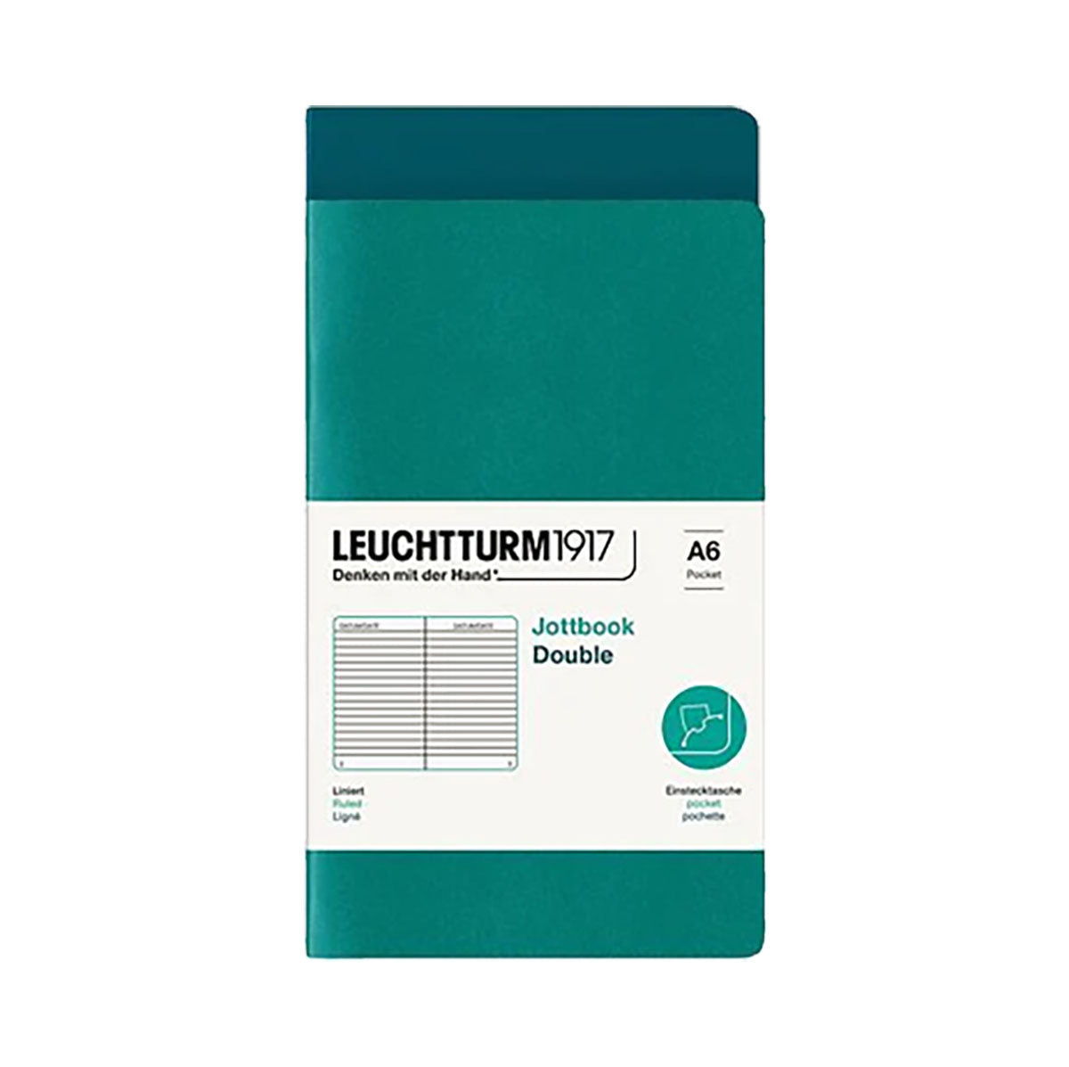 Leuchtturm1917 Jottbook A6 Pack of 2, Ruled