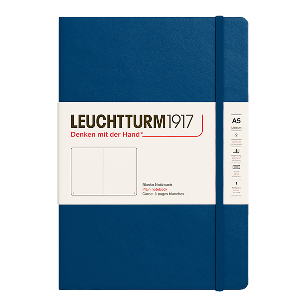 Leuchtturm1917 Notebook A5 Hard Cover, Plain