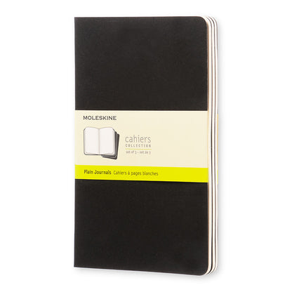 Moleskine Cahier Large Journal Plain Set of 3