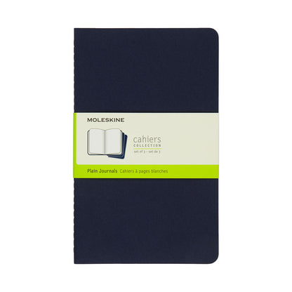 Moleskine Cahier Large Journal Plain Set of 3