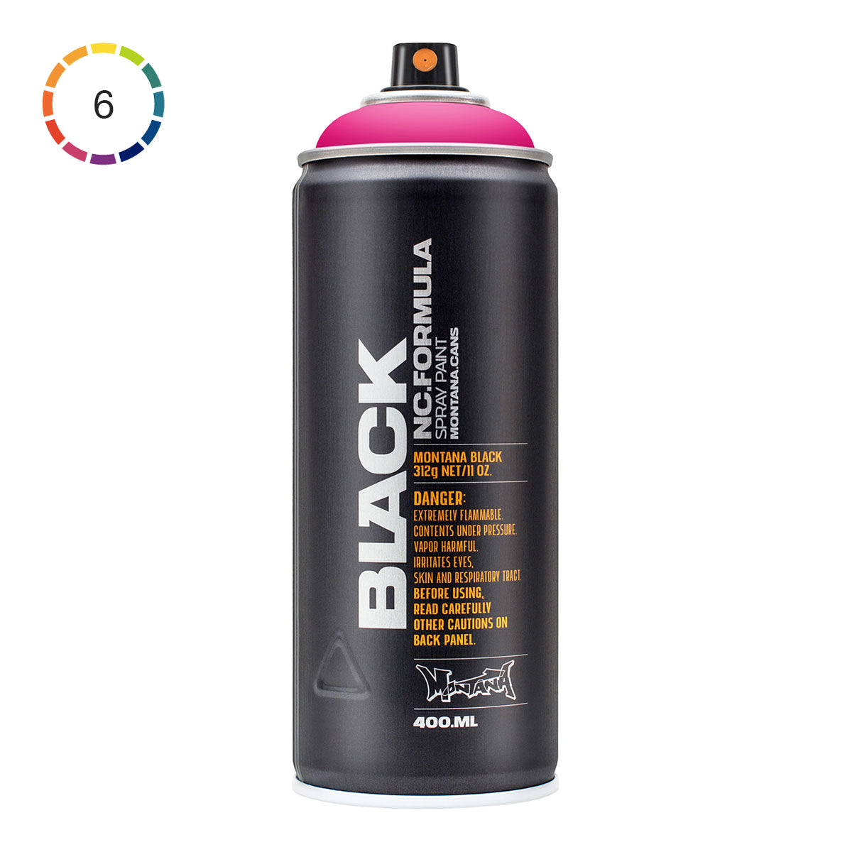 Montana BLACK Fluorescent Spray Paint 400ml