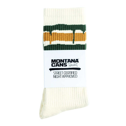 Montana Cans Socks Stripes Off White