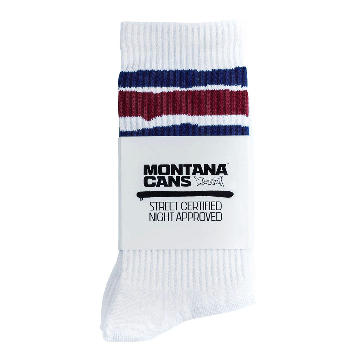 Montana Cans Socks Stripes White