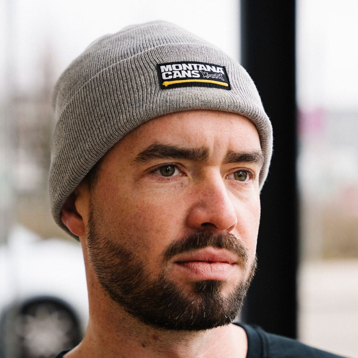 Montana Cans Typo Logo Beanie Grey Heather