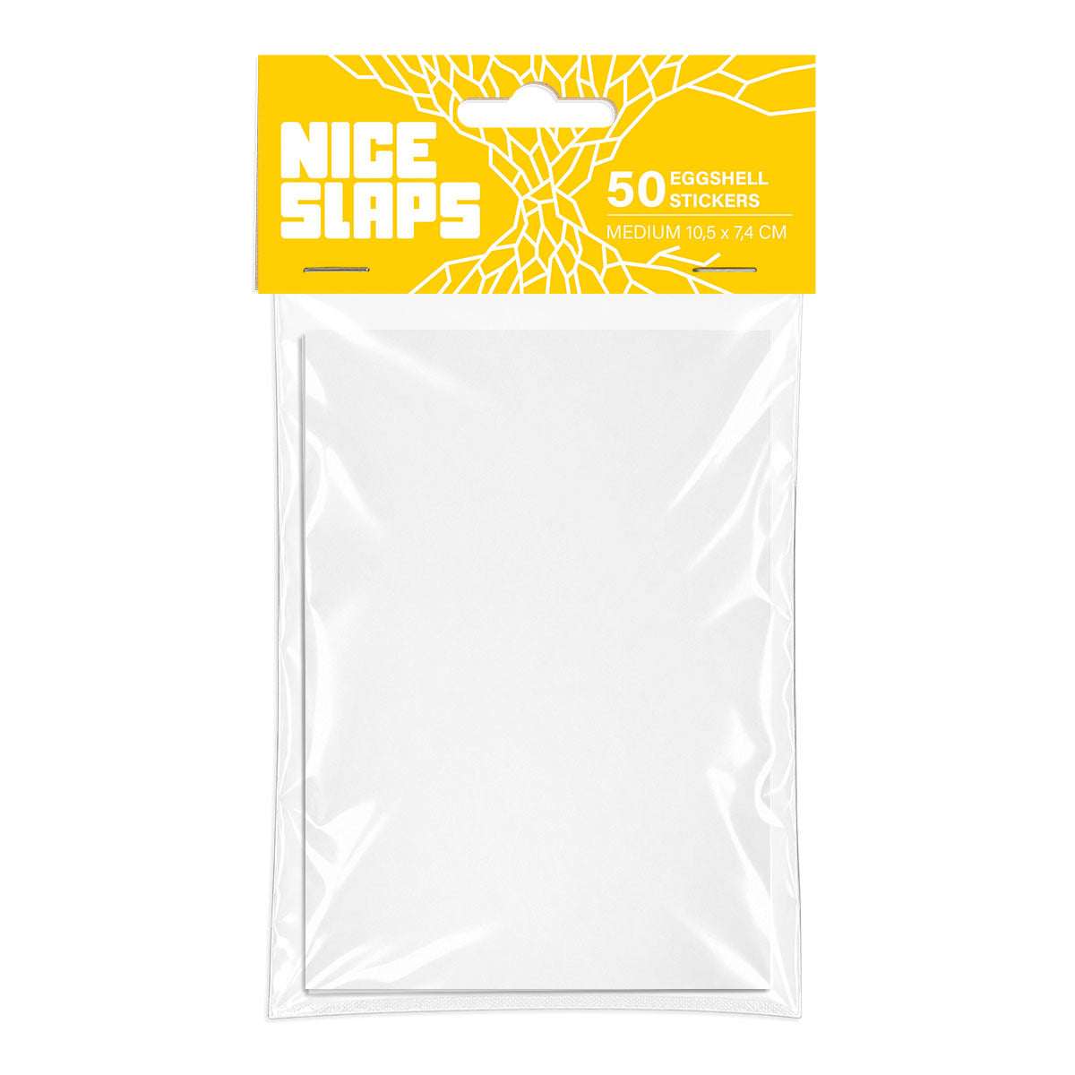 NICE SLAPS Eggshell Sticker Blanks White, Medium 50pcs