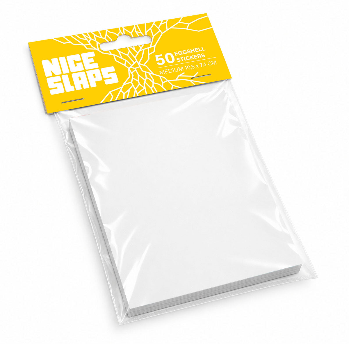 NICE SLAPS Eggshell Sticker Blanks White, Medium 50pcs