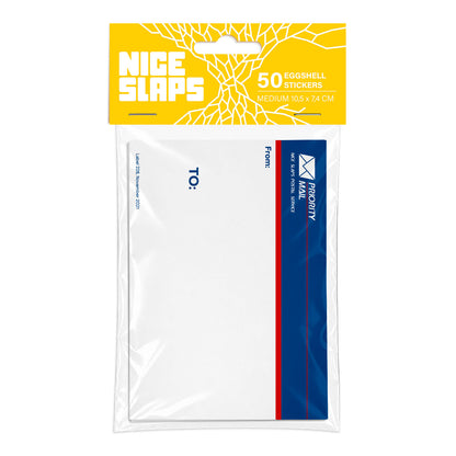 NICE SLAPS Eggshell Sticker Priority Mail Blue, Medium 50pcs