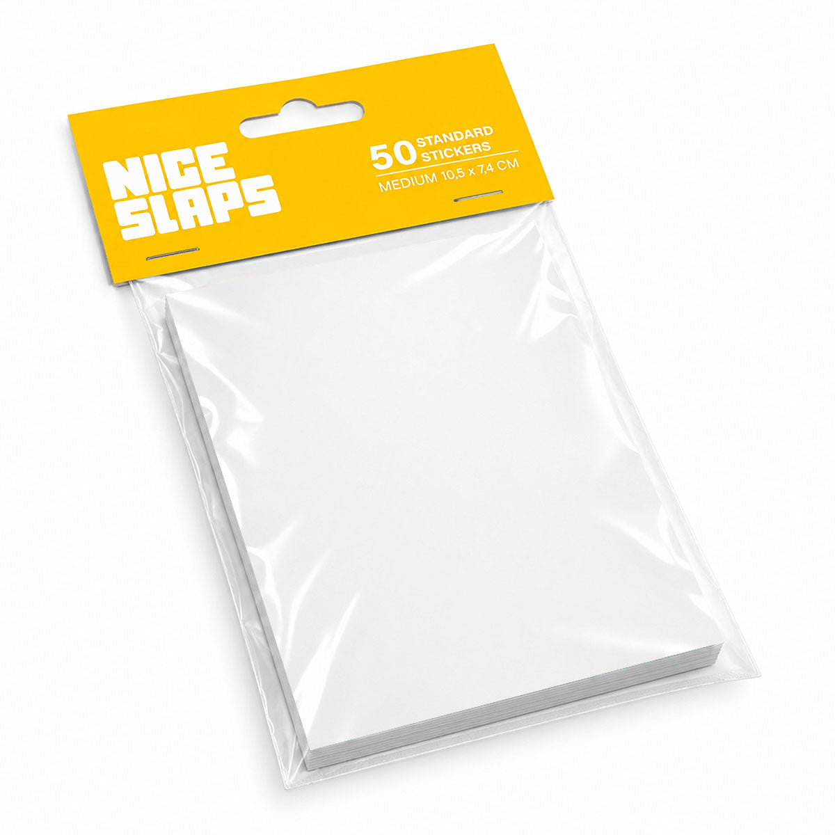 NICE SLAPS Standard Sticker Blanks White, Medium 50pcs