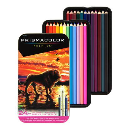 Prismacolor Premier Colored Pencils 24 set, Highlighting &amp; Shading