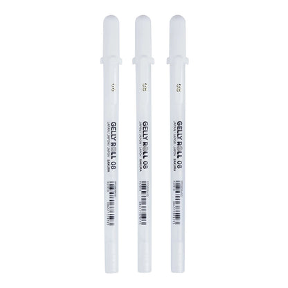Sakura Gelly Roll 08 Medium 0.4 mm 3 set White Colors