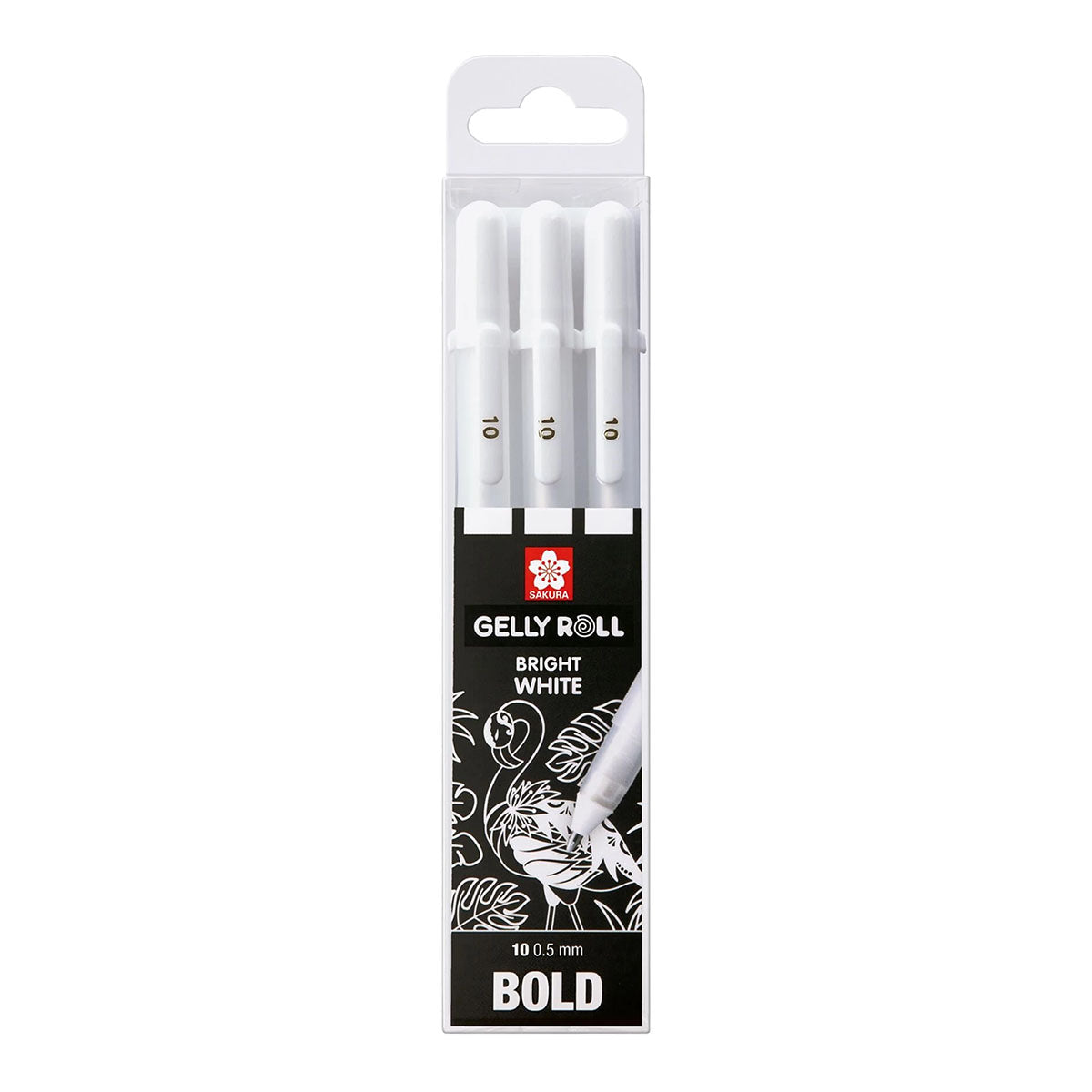 Sakura Gelly Roll 10 Bold 0.5 mm 3 set White Colors
