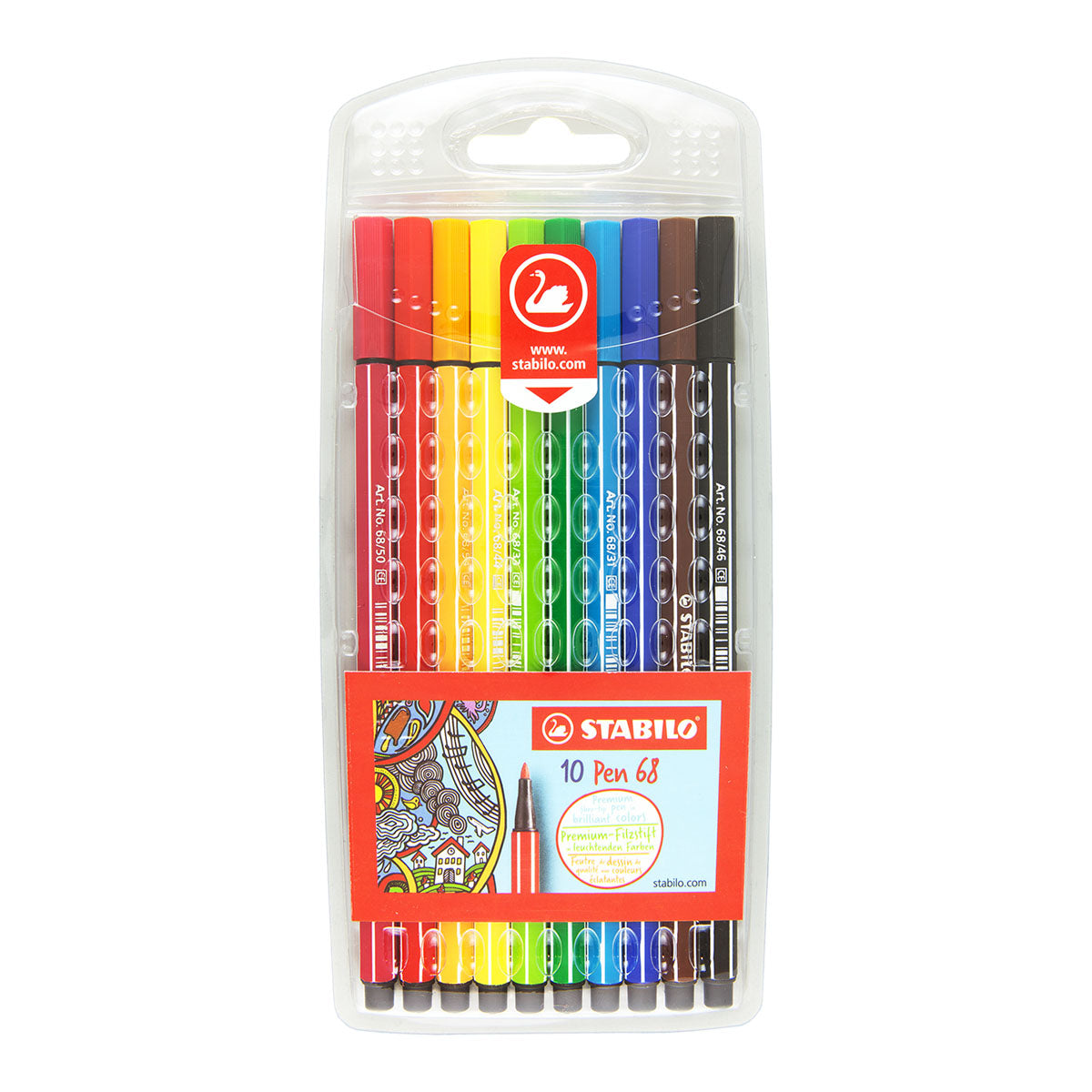 Stabilo Pen 68 Fiber-tip Pen 10 set